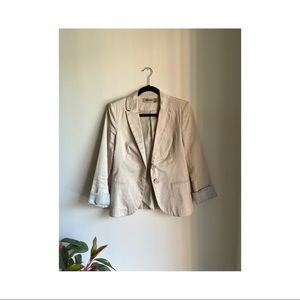 Blazer - cream with pinstripe cuffs